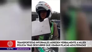 Policía interviene a transportistas informales en Surco.