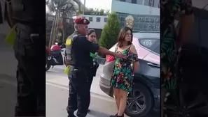 Policía fue embestida en Huachipa.