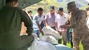 Ayuda humanitaria llega a Santa Teresa. Foto: Andina