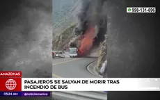 Amazonas: Pasajeros se salvan de morir tras incendio de bus interprovincial - Noticias de incendio