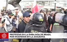 Amazonía: cientos de personas protestaron frente a la embajada de Brasil en Perú - Noticias de embajada-britanica