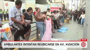 Ambulantes intentan reubicarse en avenida Aviación. Foto y video: América Noticias