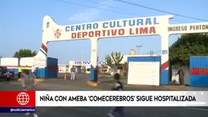 La ni&ntilde;a infectada por la &#039;ameba comecerebros&#039; contin&uacute;a internada en el Hospital Rebagliati con diagn&oacute;stico de meningoencefalitis. (Foto: Captura/Video: Am&eacute;rica Noticias)