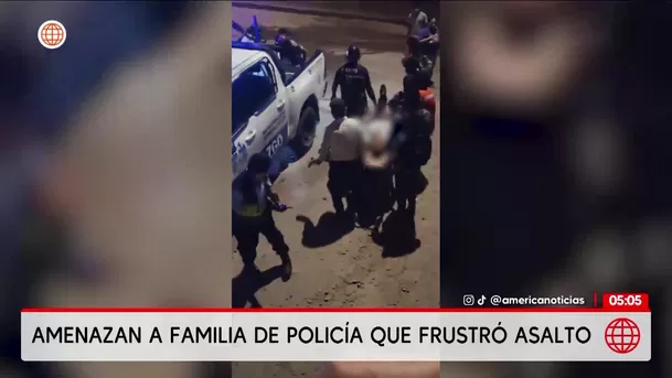 Amenazan a familia de policía que frustró asalto en Ate. Foto: América Noticias Amenazan a familia de policía que frustró asalto en Ate. Foto: América Noticias