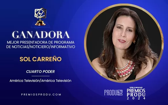 Sol Carreño se llevó el premio en la categoría de Mejor Presentadora de Programa de Noticias / PRODU