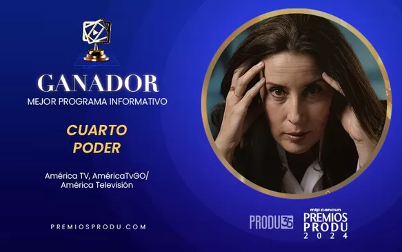 Premio a Mejor Programa Informativo fue entregado a 'Cuarto Poder' / PRODU