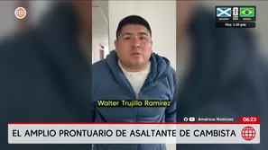 El amplio prontuario de asaltante de cambista. Foto y video: Unidad de investigación