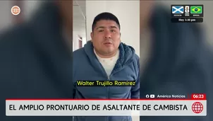 El amplio prontuario de asaltante de cambista. Foto y video: Unidad de investigación
