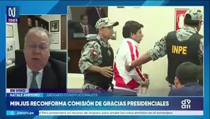 El abogado constitucionalista afirmó que la reconfiguración de la Comisión de Gracias Presidenciales genera suspicacias tras el rechazo de un nuevo pedido de indulto a Pedro Castillo./ Video: Canal N