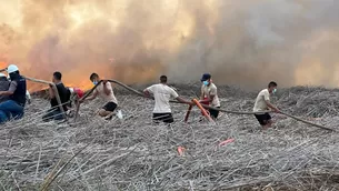 Incendio en Chimbote. Foto: Mindef