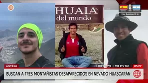 Áncash: Rescatistas buscan a tres montañistas en el nevado Huascarán. Foto y video: América Noticias