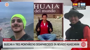 Áncash: Rescatistas buscan a tres montañistas en el nevado Huascarán. Foto y video: América Noticias
