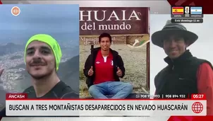Áncash: Rescatistas buscan a tres montañistas en el nevado Huascarán. Foto y video: América Noticias