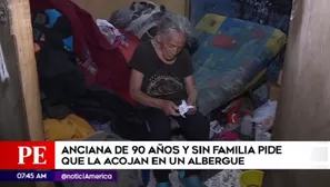 La anciana de 90 años padece de constantes temblores en el cuerpo y necesita asistencia médica. Foto: América TV