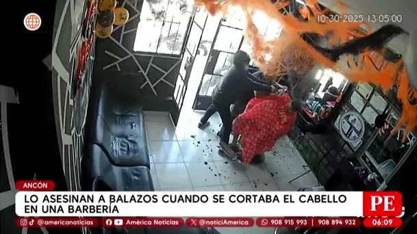 Asesinan a joven mientras se cortaba el cabello en barbería de Ancón. Foto: América Noticias Asesinan a joven mientras se cortaba el cabello en barbería de Ancón. Foto: América Noticias