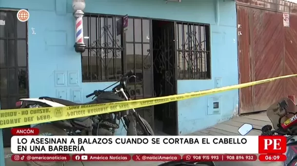 Asesinan a joven mientras se cortaba el cabello en barbería de Ancón. Foto: América Noticias Asesinan a joven mientras se cortaba el cabello en barbería de Ancón. Foto: América Noticias
