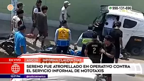 Mototaxista atropello a sereno de Ancón. Foto y video: América Noticias