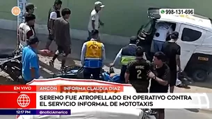 Mototaxista atropello a sereno de Ancón. Foto y video: América Noticias