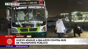 Nuevo ataque contra bus de transporte público en Ancón. Foto y video: América Noticias