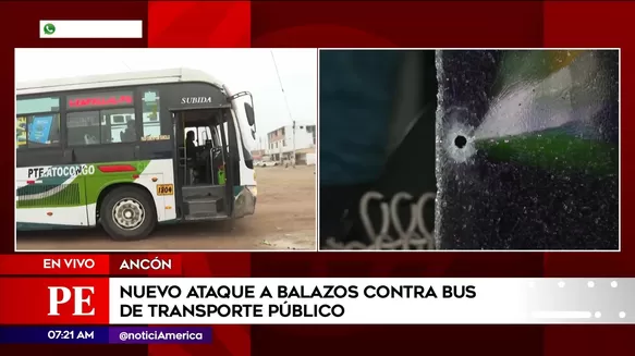 Nuevo ataque contra bus de transporte público en Ancón. Foto: América Noticias