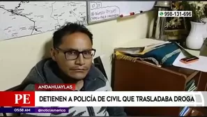 Efectivo policial pretendía llevar la mercadería ilícita al Cusco