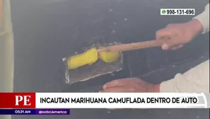 Droga incautada en vehículo. América Noticias