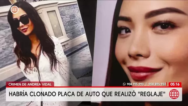 Caso Andrea Vidal: Hombre habría clonado placa de auto que hizo reglaje. Foto: América Noticias