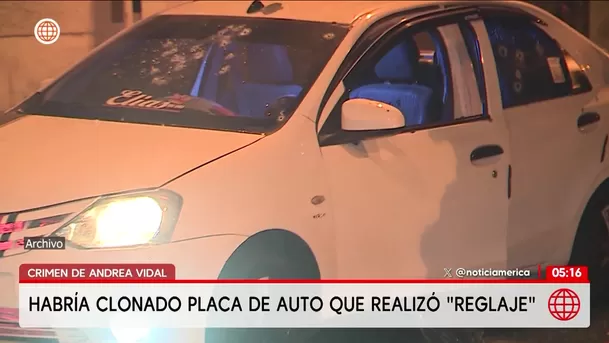 Caso Andrea Vidal: Hombre habría clonado placa de auto que hizo reglaje. Foto: América Noticias