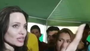 Jolie, adem&aacute;s, visit&oacute; Lima porque Per&uacute; es uno de los pa&iacute;ses de Latinoamerica que recibe y alberga a m&aacute;s ciudadanos venezolanos. (Foto: Captura/Video: Canal N)