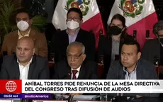 Aníbal Torres pide renuncia de la Mesa Directiva del Congreso tras difusión de audios - Noticias de mesa-sufragio