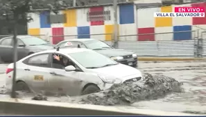 Aniego en bypass de Villa El Salvador genera caos vehicular y reclamos. Foto y video: Canal N