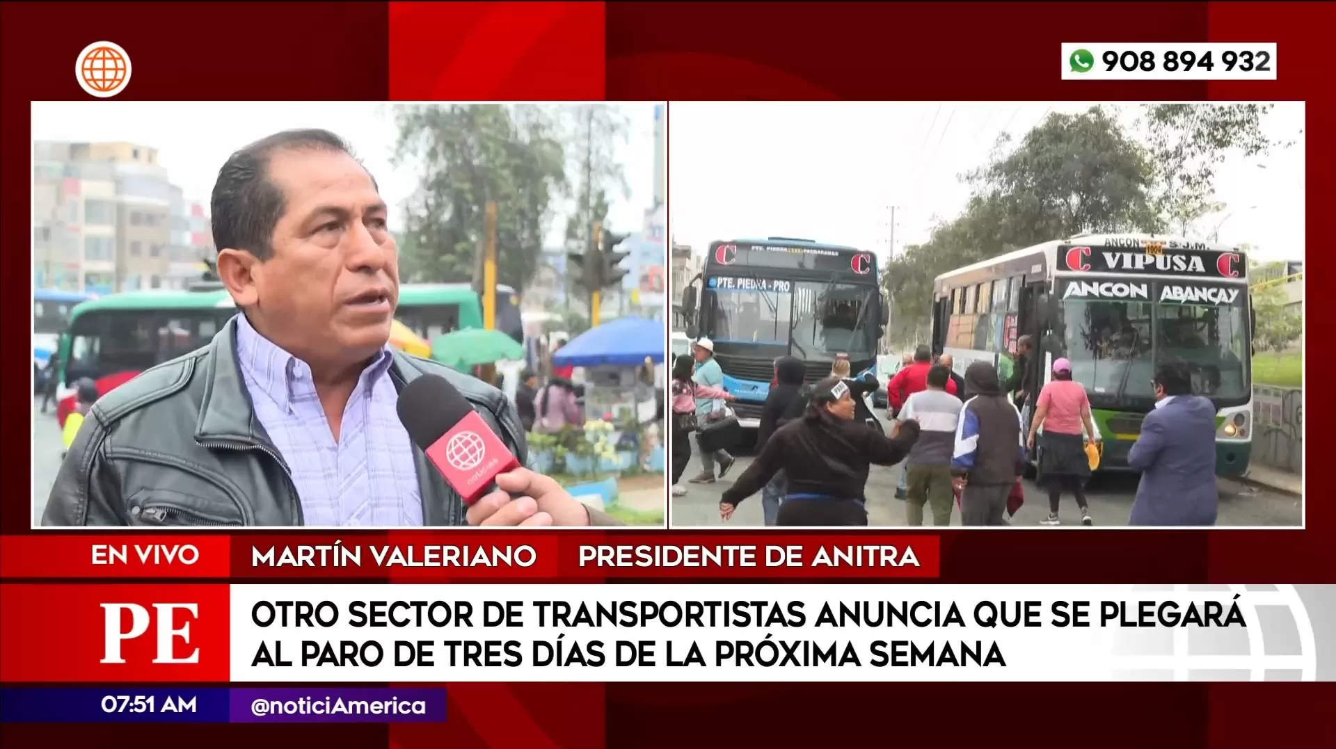 Otro sector de transportistas se plegará al paro de tres días. Foto: América Noticias