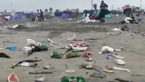 La municipalidad de Cerro Azul y los campistas han comenzado las labores de limpieza. / Video: Canal N