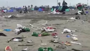 La municipalidad de Cerro Azul y los campistas han comenzado las labores de limpieza. / Video: Canal N