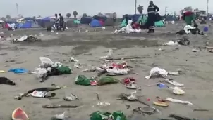 La municipalidad de Cerro Azul y los campistas han comenzado las labores de limpieza. / Video: Canal N