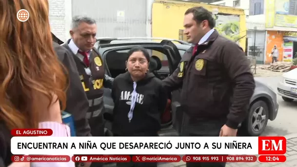 Aparece niña desaparecida en Ventanilla: niñera fue detenida. Foto: América TV