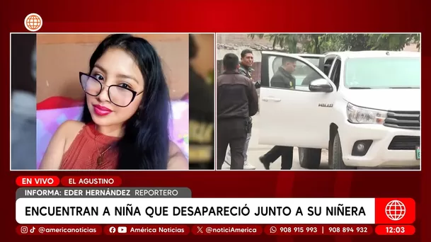 Aparece niña desaparecida en Ventanilla: niñera fue detenida. Foto: América TV