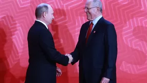 Vladimir Putin y Pedro Pablo Kuczynski, presidentes de Rusia y Perú. Foto: Agencia Andina