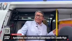 65 % de aportantes de campaña de Ciro Castillo obtuvo contratos públicos. Video: Cuarto Poder