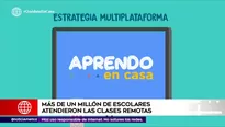 Estudiantes empezaron clases remotas. América Noticias