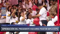 Martín Vizcarra baja en aprobación. (Canal N)