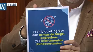 Aprueban implementar detector de armas en locales. Foto y video: Canal N