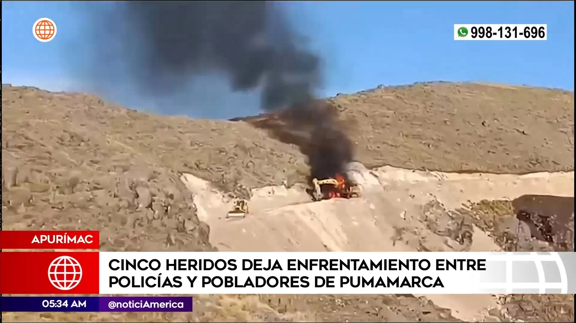 Heridos tras enfrentamientos en Apurímac. Foto: América Noticias