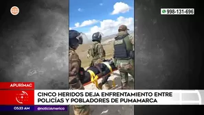 Heridos tras enfrentamientos en Apurímac. Foto y video: América Noticias