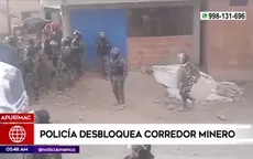 Apurímac: Policía desbloquea corredor minero - Noticias de policias