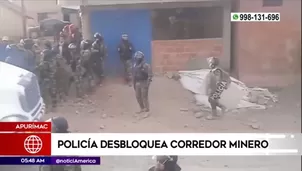 Policía llegó al corredor minero. América Noticias