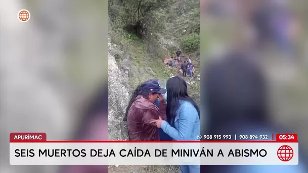 Apurímac: Seis muertos deja la caída de una miniván a un abismo de 500 metros. Foto: América Noticias