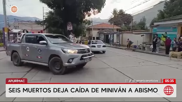 Apurímac: Seis muertos deja la caída de una miniván a un abismo de 500 metros. Foto: América Noticias