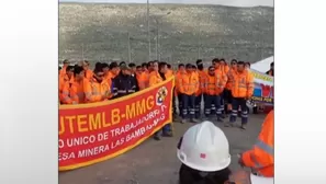 Paro de trabajadores de la minera Las Bambas. Foto y video: Canal N