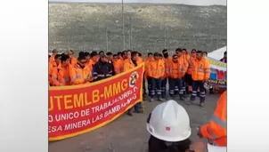 Paro de trabajadores de la minera Las Bambas. Foto y video: Canal N